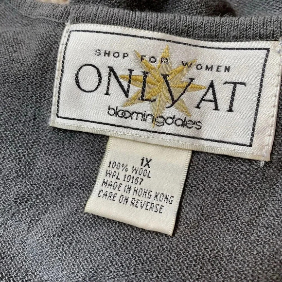 Onlyat Bloomingdale’s Wool Gray Pull over Sweater Women’s 1X - Picture 4 of 6